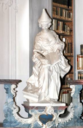 Quelle: Erzbischöfl. Ordinariat Freiburg, Bildarchiv, Aufnahme Chr. Hoppe Darstellung der Historia in der Bibliothek des Klosters St. Peter im Schwarzwald